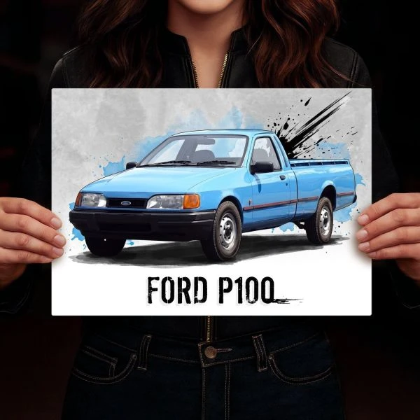 Obraz metalowy na sciane z grafika Ford P100